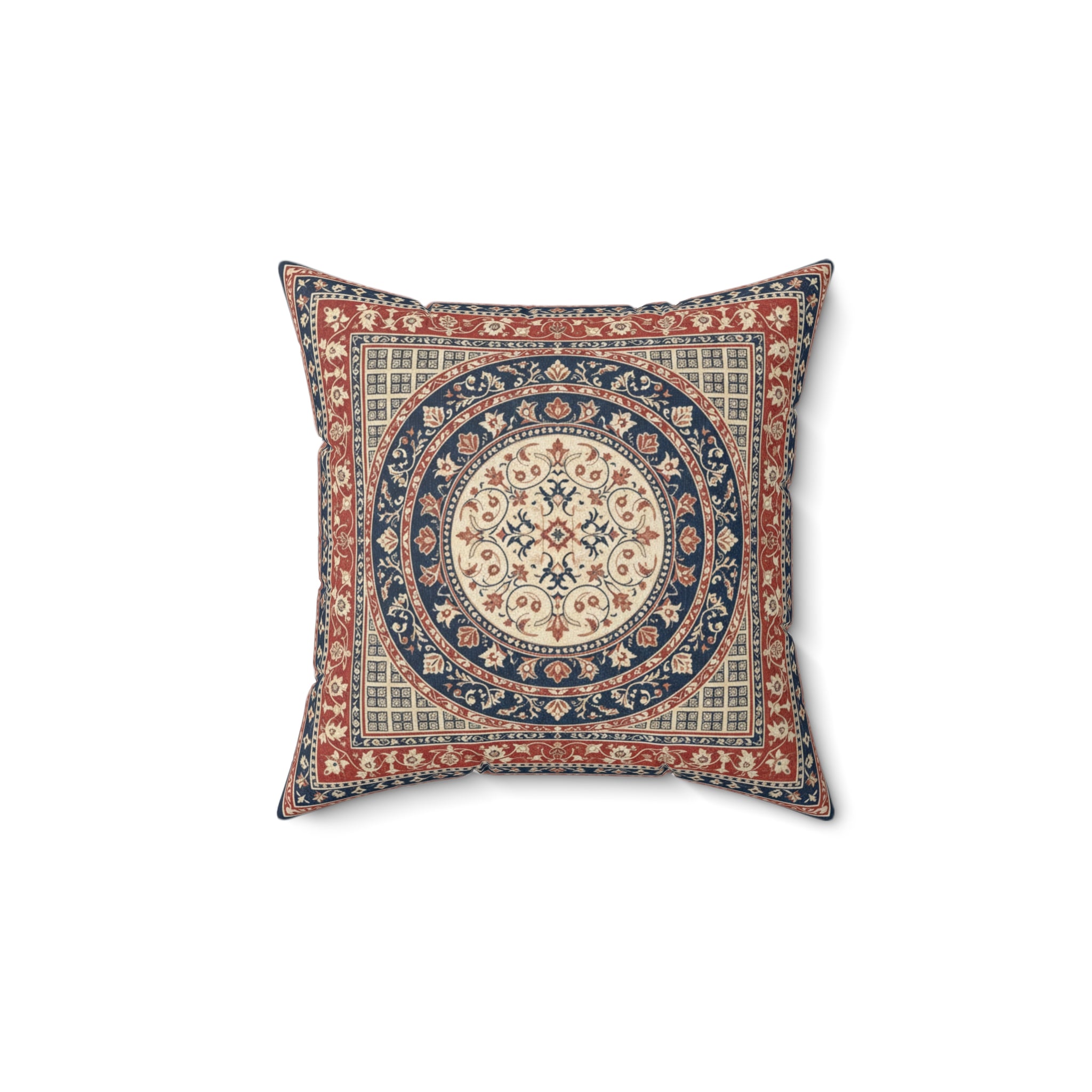 Bohemian Medallion Throw Pillow — Vintage-Inspired Decorative Cushion